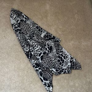 Black White Grey Animal Print Scarf- NWOT